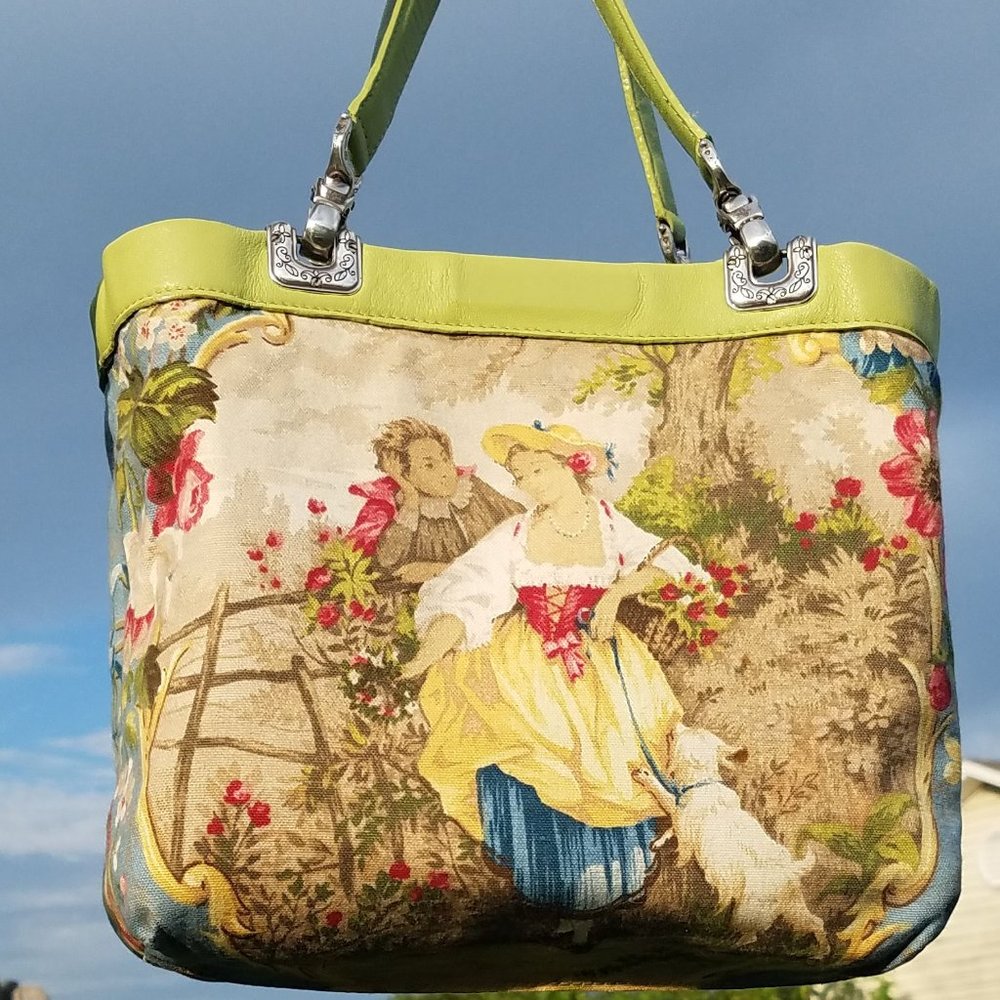 Brighton Green Heart Reversible Bag